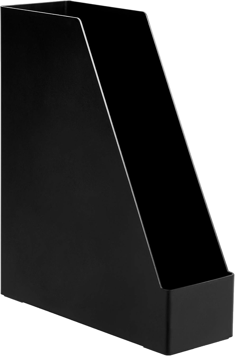 Plastic Desk Organizer - Vertical Magazine and File Holder, Black, 2-Pack - Image 2